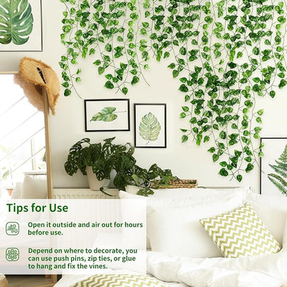 CEWOR 72 Pack 474ft Fake Vines - Image 3