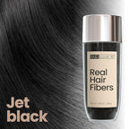Hair Illusion 100% Natural Human Hair Fibers Not Synthetic for Men and Women, Premium Hair Building Formulation, Large, 38 g Bottle, Jet Black