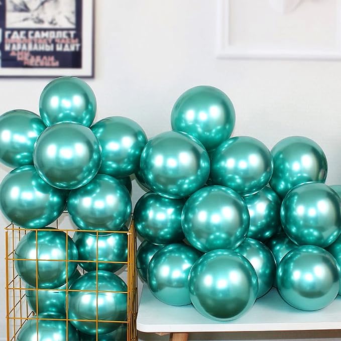 12 Inch 100 Pcs Latex Metallic Chrome Balloons Helium Shiny Thicken Balloons by COLORFULELVES