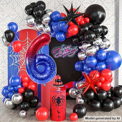 40 Inch Spider Number 6 Foil Balloons - Image 4