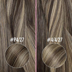 YoungSee Nano Hair Extensions Real Human Hair Brown Highlight Nano Bead Human Hair Extensions Dark Brown Highlights Caramel Blonde Nano Ring Hair Extension Straight Cold Fusion 18inch 50s 50g