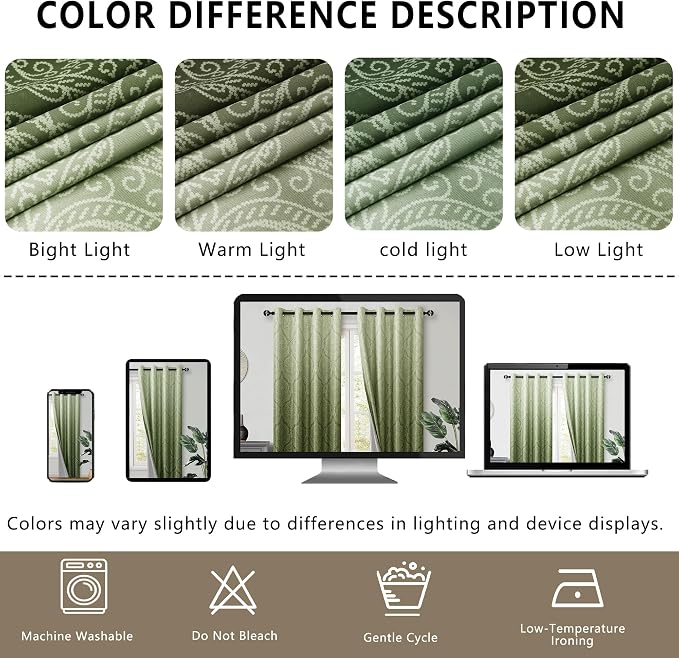 DWCN 100% Blackout Curtains for Bedroom - Image 8