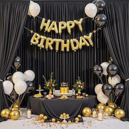 50ftx12ft Wrinkle Free Black Backdrop Curtains - Image 8