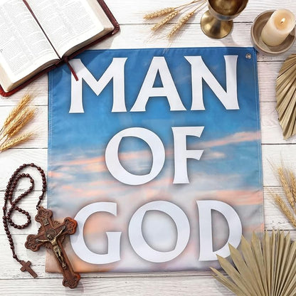 Hahafelt Man of God Banner for Church Father's Day Christian Adjustable X-Stand - Image 5