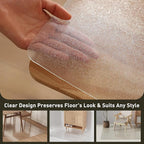 Clear Plastic Area Mat for Under Dining Table, 8'×12' Large No Slip Waterproof Vinyl Area Rug for Home, Anti-Spill Hard Floor Protector Cover, Splat Mat for Under High Chair, Easy Clean Floor Mat