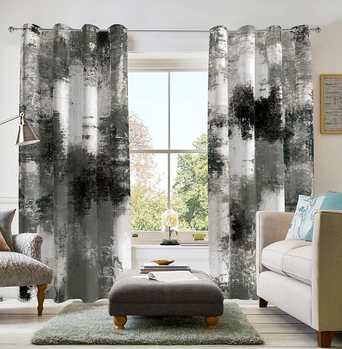 Asuexpect Abstract Curtains 2 Panels Abstract Rust Curtain Room Darkening - Image 5