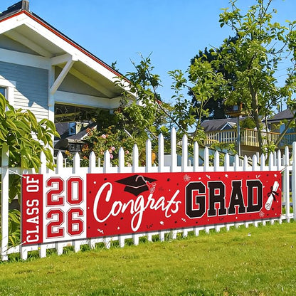 2026 Graduation Yard Sign, Large Congrats Grad Yard Banner Class of 2026 Banner by Pedel