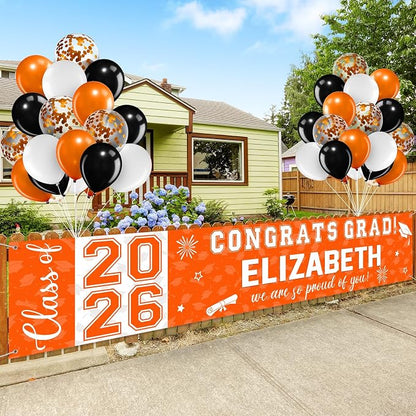 Graduation Congratulations Banner Decorations, Class of 2026 Personalized - Image 4