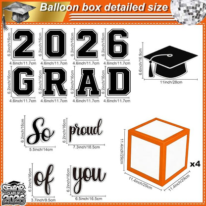 2026 Graduation Decorations Congratulations Grad Decor Orange and Black - Image 4