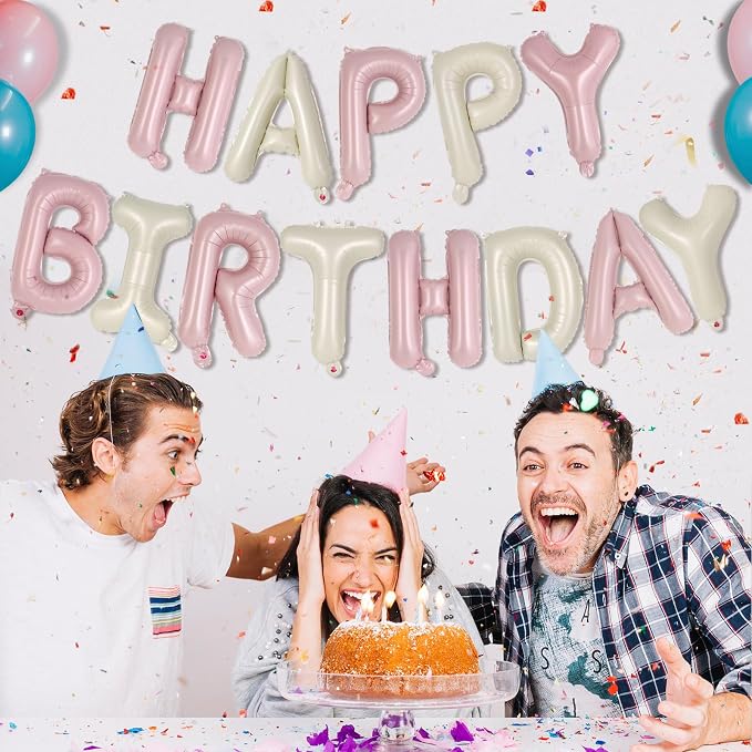 Happy Birthday Balloons Banner, Foil Balloon Personalized Name Letters Balloons - Image 6