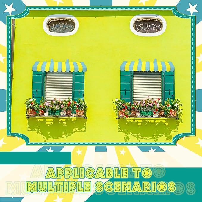 Boao 4 Pack Circus Awning Decoration 3D Stripe Cardboard Awning Carnival Wall - Image 5