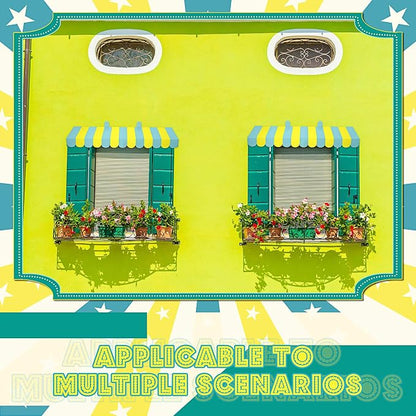 Boao 4 Pack Circus Awning Decoration 3D Stripe Cardboard Awning Carnival Wall - Image 5
