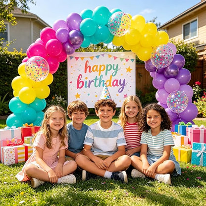 Pink Blue Purple Balloons 12 Inches 60 Pcs Hot Pink Metallic Purple Yellow - Image 9