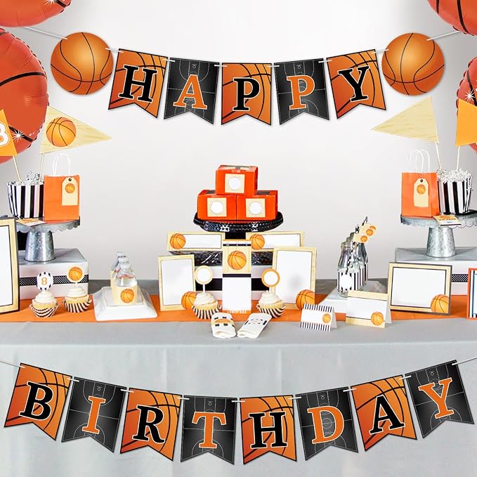 Basketball Happy Birthday Banner Basketball Theme Party Decorations Sport - Image 4
