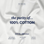 Beckham Hotel Collection 100% Cotton Pillow Cases King Size Set of 2, 500TC, Luxury Sateen Pillowcases, Open End, Breathable, Moisture-Wicking, White
