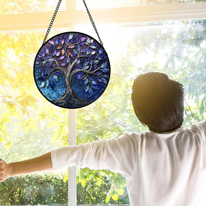 DASTOLL Stained Glass Window Hanging, and Mom 7.8 in - Image 2