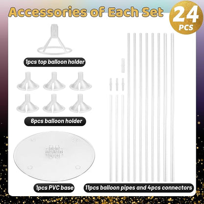 24 Sets Balloon Stand Kit, Balloon Sticks - Image 3