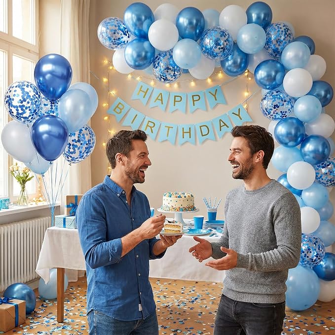 Blue Balloons Arch Kit, Baby Blue Latex Balloons - Image 6