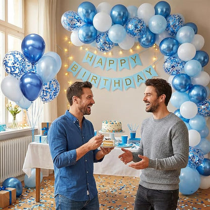Blue Balloons Arch Kit, Baby Blue Latex Balloons - Image 6