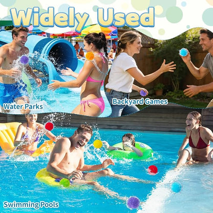 100 Pcs Reusable Water Balloons, Summer Soaker Ball, Outdoor Games Soft Water - Image 5