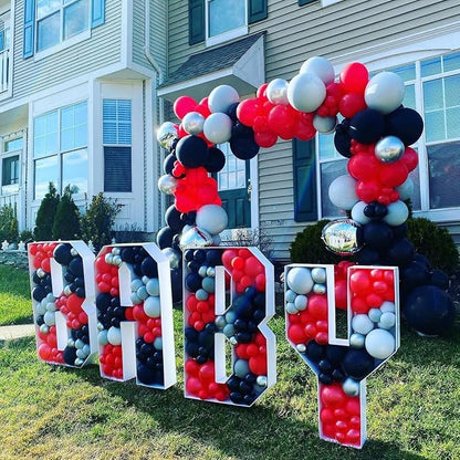 Red Black and White Balloon Arch Kit, ADOINBY 140Pcs Red and Black White Silver - Image 7