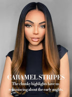 LUVME Clip in Hair Extensions, 135g 20 Inch 7pcs #4/27 Human Hair Extensions Thick on Extensions Real Human Hair Clip on Double Weft Remy Hair