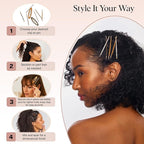 Kitsch Hair Clips for Women & Bobby Pins – Gold Metal Snap Hair Barrettes | Stylish, No Slip, Pain-Free | Ideal for Everyday Hairstyles | Ideal Gifts for Women - Sedona, 8pc Set