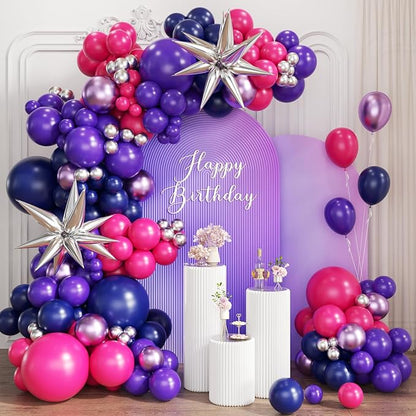Purple Blue Red Balloon Garland Arch Kit by Unknown