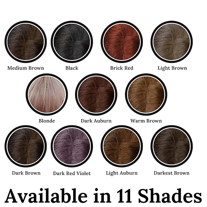Root Touch Up Powder - True-to-Nature Hairline Concealer with 11 Shades - Fragrance-Free, Talc-Free, Paraben-Free (With Brush, Dark Brown)