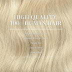GOO GOO Clip in Hair Extensions Real Human Hair, Remy Human Hair Extensions Clip ins for Women, Natural Human Hair, 24inch 150g 9Pcs, #60A Platinum Blonde