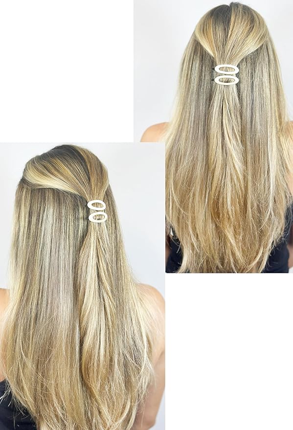 Camila Paris CP1994/2 French Hair Barrette Clip for Women, Handmade, Side Slide-in Metal-Free Closure Strong Hold Grip Hair Clips for Girls, No Slip Durable Styling Hair Accessories, Made in France