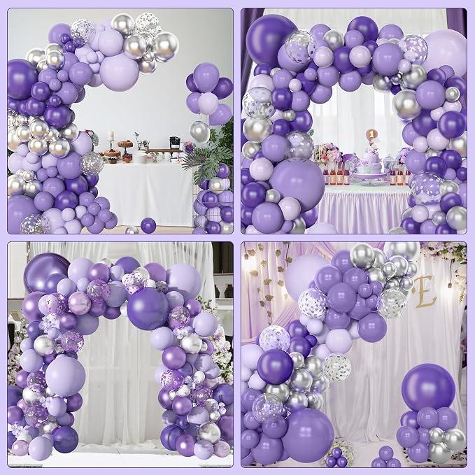 Amandir 153pcs Purple Balloon Garland Arch Kit Different Sizes | 18 12 10 5 - Image 6