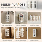 2 Set Hair Tool Organizer Wall Mount, Hanging Bathroom Hair Tool Organizer for Curling Iron, Flat Iron, Straightener and Hair Dryer Bathroom Storage and Organizer