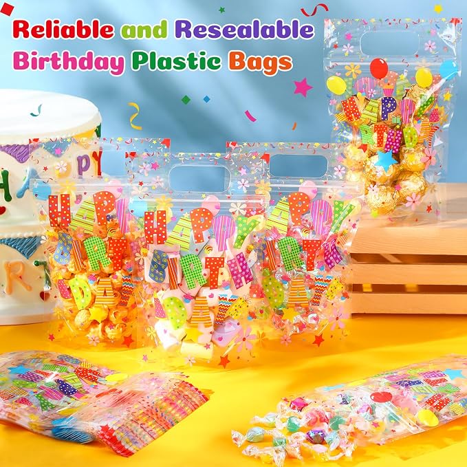Fuutreo 25 Pcs Happy Birthday Bags Birthday Sealing Pouches - Image 4