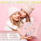 Birthday Gifts for Women Friendship, Rose Relaxing Spa Gifts Basket for Women Self Care Gifts, Thank You Gifts Bath Set Christmas Gifts for Mom Her Best Friend Wife Sister Coworker Nurse Teacher