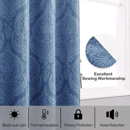 DWCN Blue Ombre Short Curtains for Kitchen - Image 6