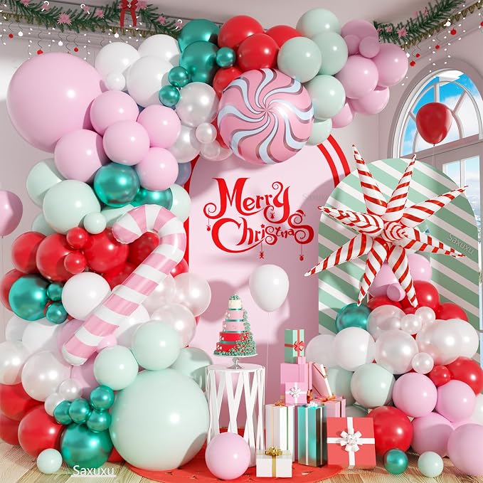 Christmas Balloon Arch by Saxuxu