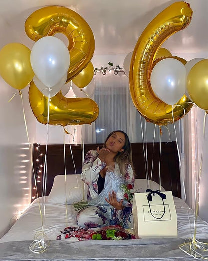 Gold 6 Balloon - Number Balloon 40 Inch, 6th Gold Birthday Decorations | Giant - Image 3