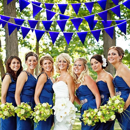Royal Blue Triangle Pennant Banner Flag - Image 5