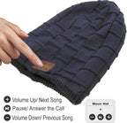 Wireless Music Hat Beanie for Men Women Wireless Headset Headphones Music Audio Boys Girls Winter Cap with Speaker Mic Hands Free Outdoor Sport Stereo Earphone Earpieces Navy Blue