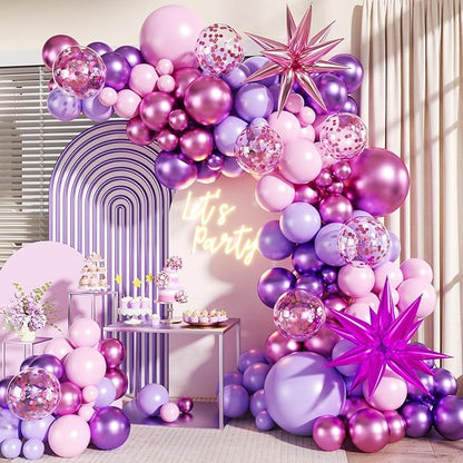 Pink and Purple Balloons Arch Kit by LANGASQUE
