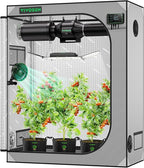VIVOSUN G425 48"x24"x60" Grow Tent, 4x2 FT Advanced Gray Grow Tent with 19mm Poles, Observation Window and Floor Tray for Hydroponic Plants for VS2000