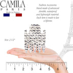 Camila Paris CP3474 French Hair Clip for Women, Hand-Made Hair Side Clips, 3 inch Girls Hair Claw Clips Jaw Fashion Durable Styling Hair Accessories for Women, Strong Hold No Slip Grip, Made in France