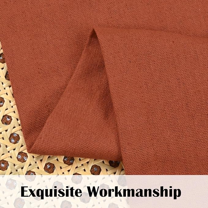 Farmhouse Valance Curtains, Boho Cotton Linen Kitchen Valance, Rod Pocket - Image 4