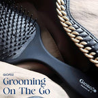 Giorgio Detangling Air Cushion Brush for Men and Women - Small, Ball Tip Tourmaline Bristles, Anti-Static for Hair Styling and Blow Drying