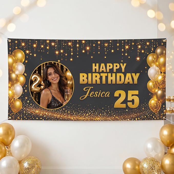 Personalized Happy Birthday Banner by NUAHPRINTS