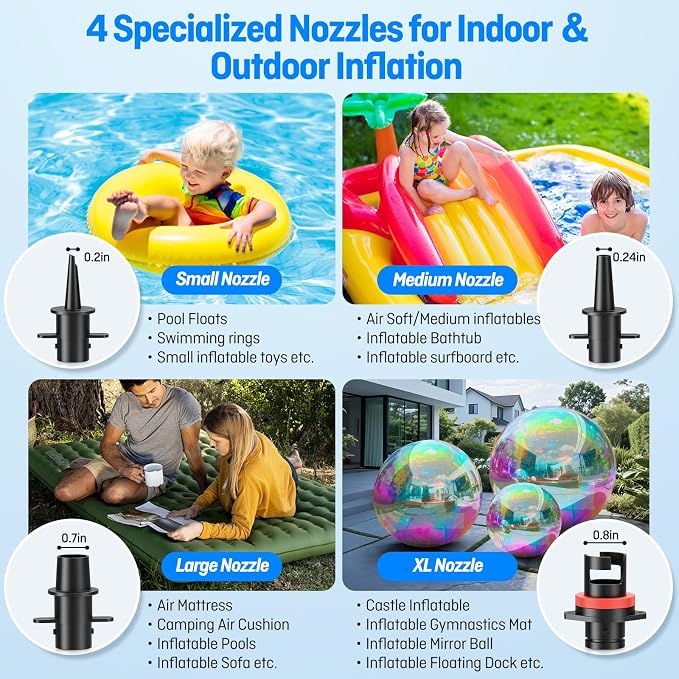 650W Electric Pump for Inflatables Air Mattress - Image 4