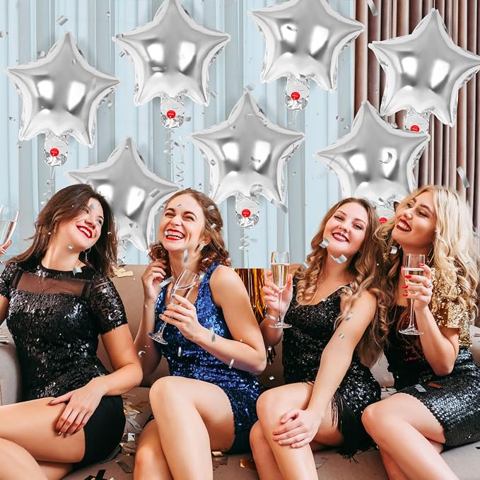 50 Pcs Star Balloons, 10 Inch Star Foil Balloons, Stars Shaped Balloon Mylar - Image 7