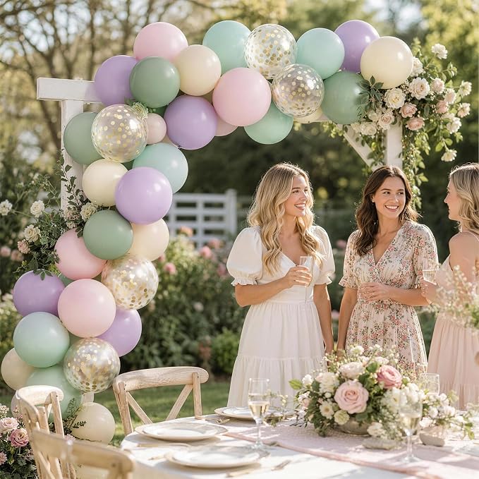 Dusty Green Purple Pink Balloons - Image 5