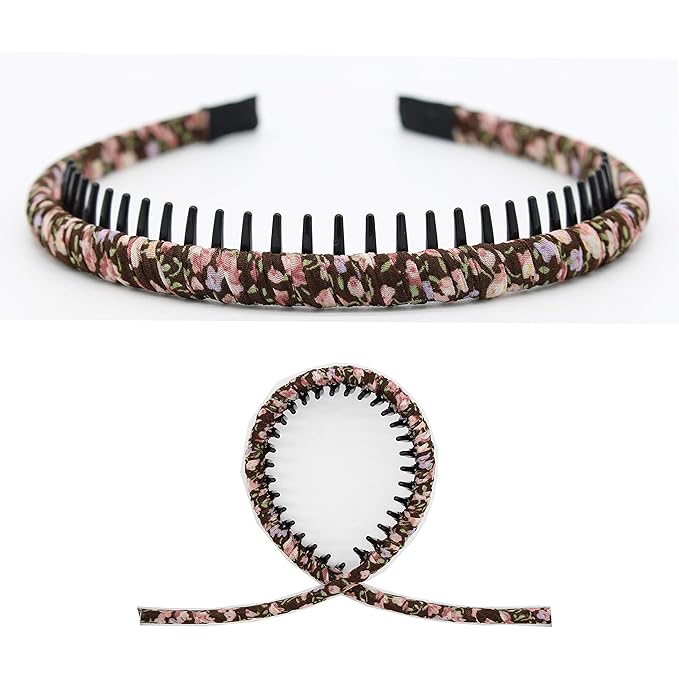 Fashion Hair Accessories Teeth Comb Hair Hoop Bands Soft Comfy Non-slip Headbands for Women (4 colors)